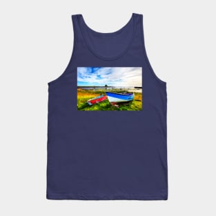 The Holy Island of Lindisfarne Fishing Boats Tank Top